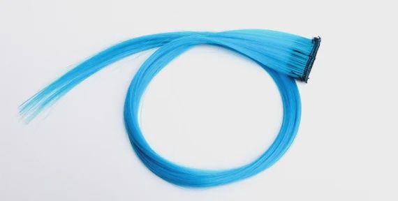 Colored Clip Ins (1") - Neon Blue