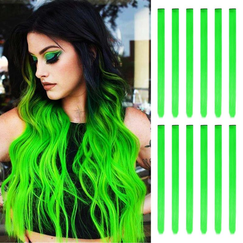 Colored Clip Ins (1&quot;) - Neon Green