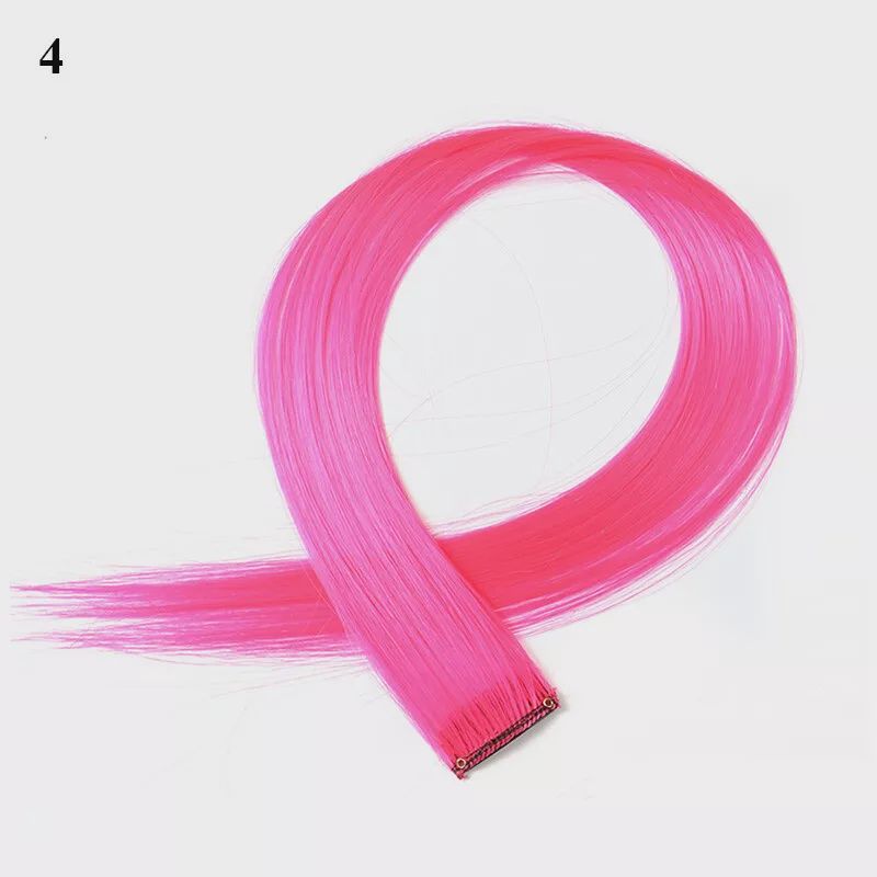 Colored Clip Ins (1") - Neon Pink