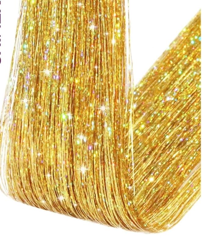 Glitter Clip Ins - 1” - Gold
