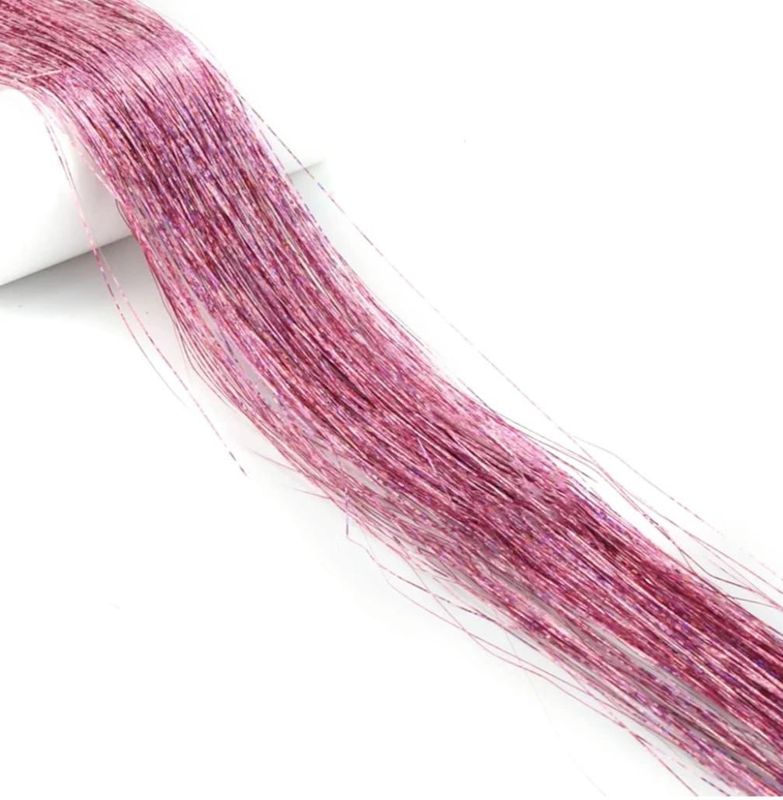 Glitter Clip Ins - 1” - Pink
