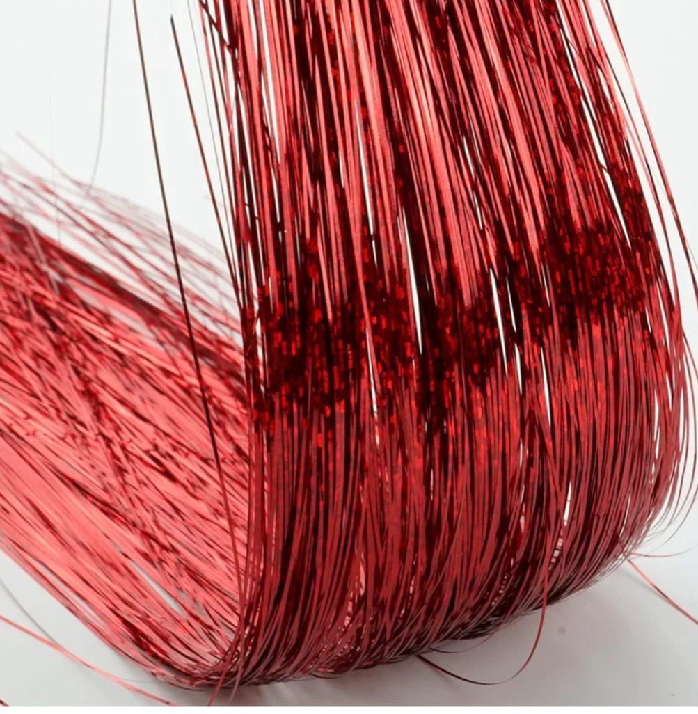 Glitter Clip Ins - 1” - Red