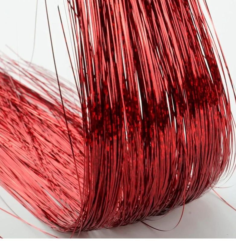 Glitter Clip Ins - 1” - Red