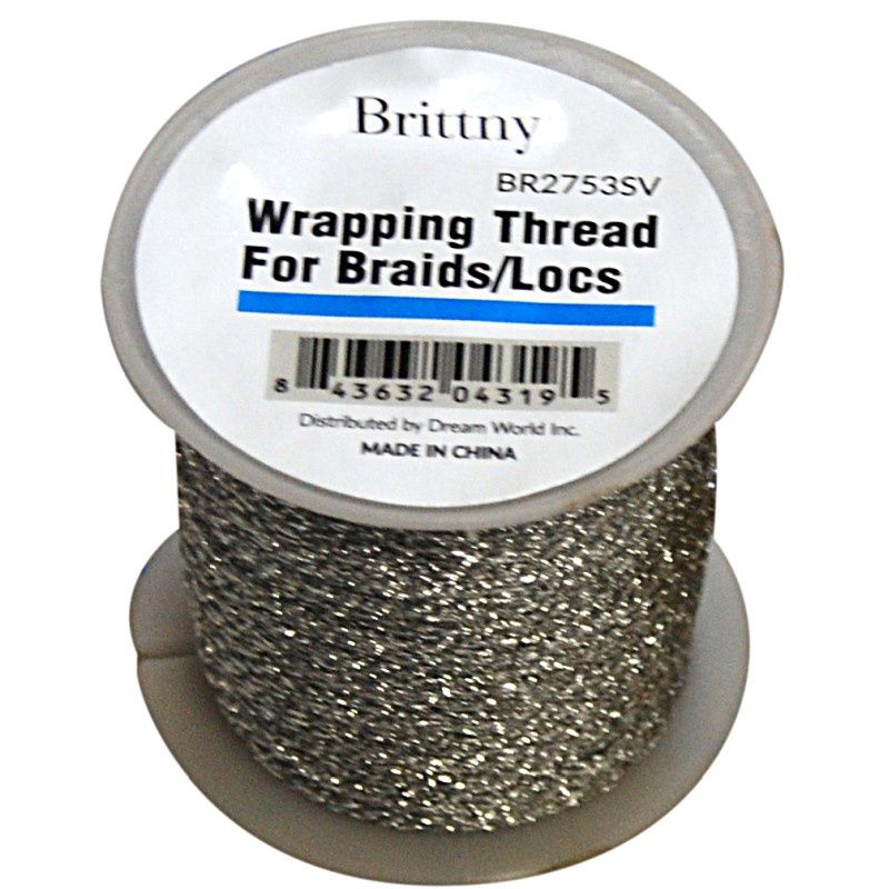 Brittny - Wrapping Thread For Braids/Locs - Silver