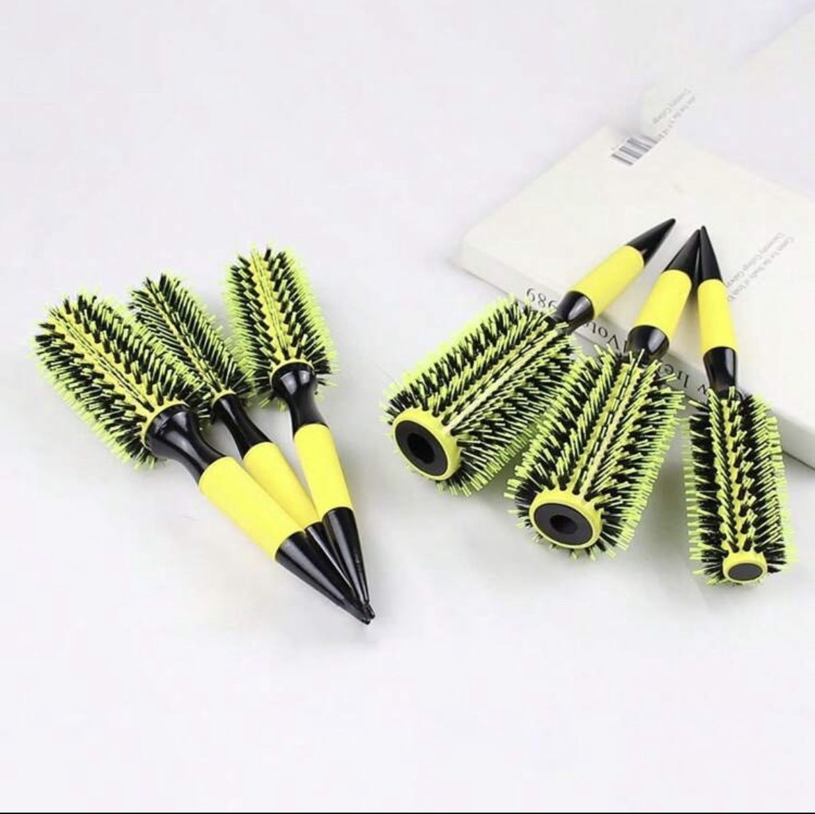 Roller Hair Brush - Yellow/Black