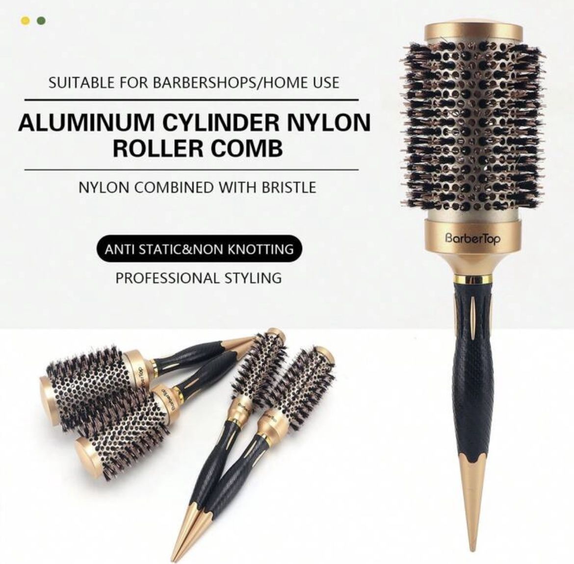 Roller Hair Brush - Gold