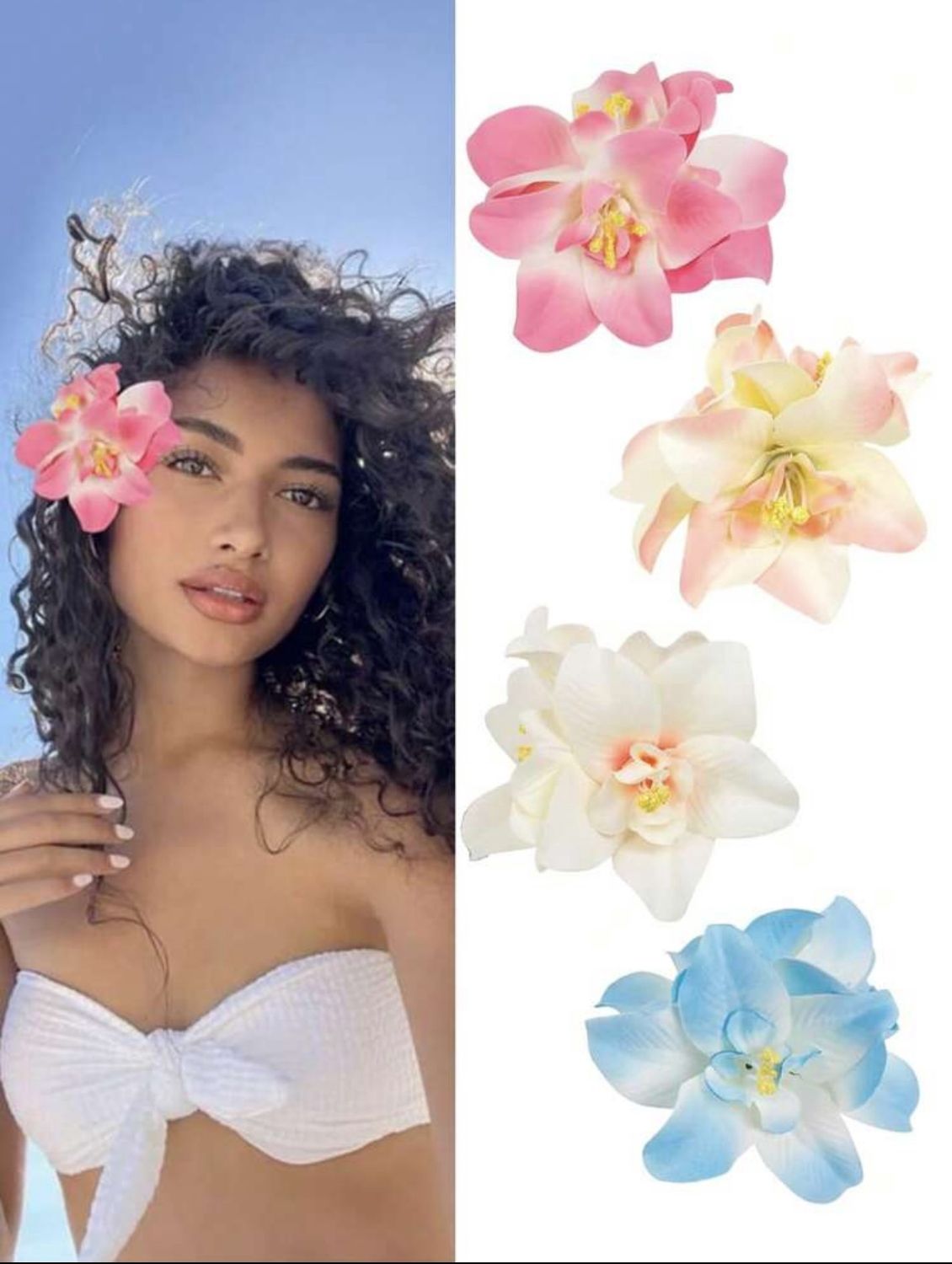 Hawaiian Flower Hair Clip