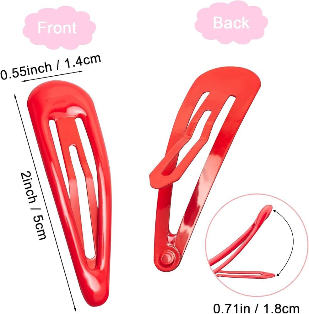 Barrettes Hair Clip - Red