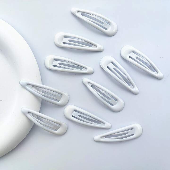 Barrettes Hair Clip - White