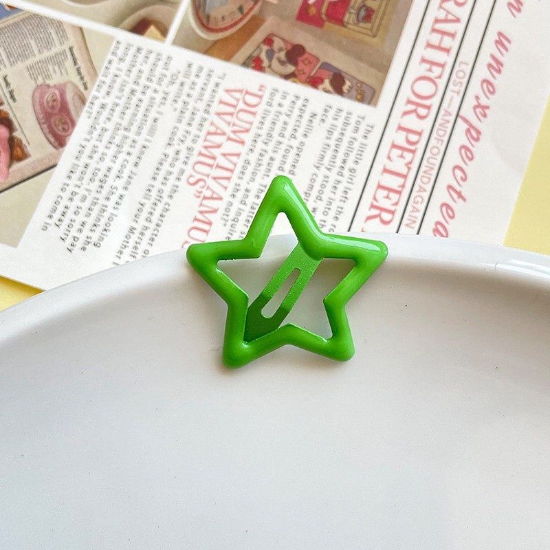 Barrette Star Hair Clip - Green