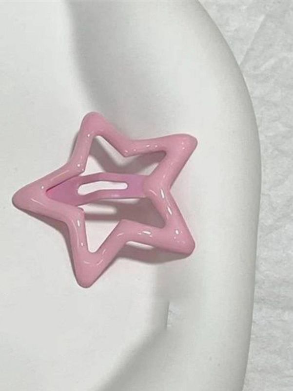 Barrette Star Hair Clip - Light Pink