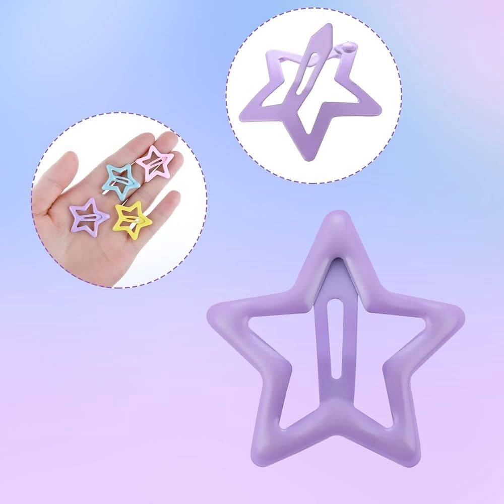 Barrette Star Hair Clip - Light Purple