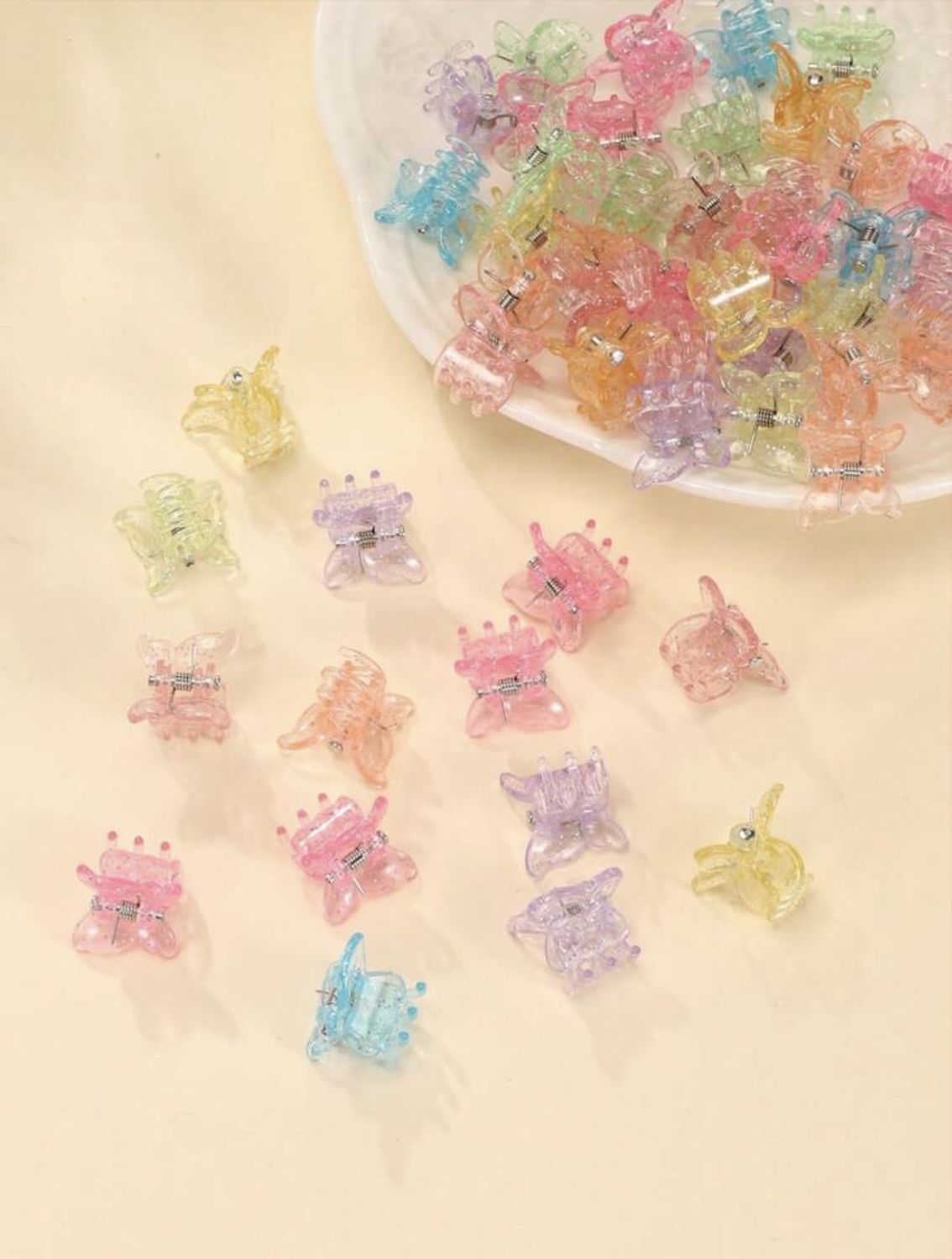 Mini Transparent Butterfly Hair Clip