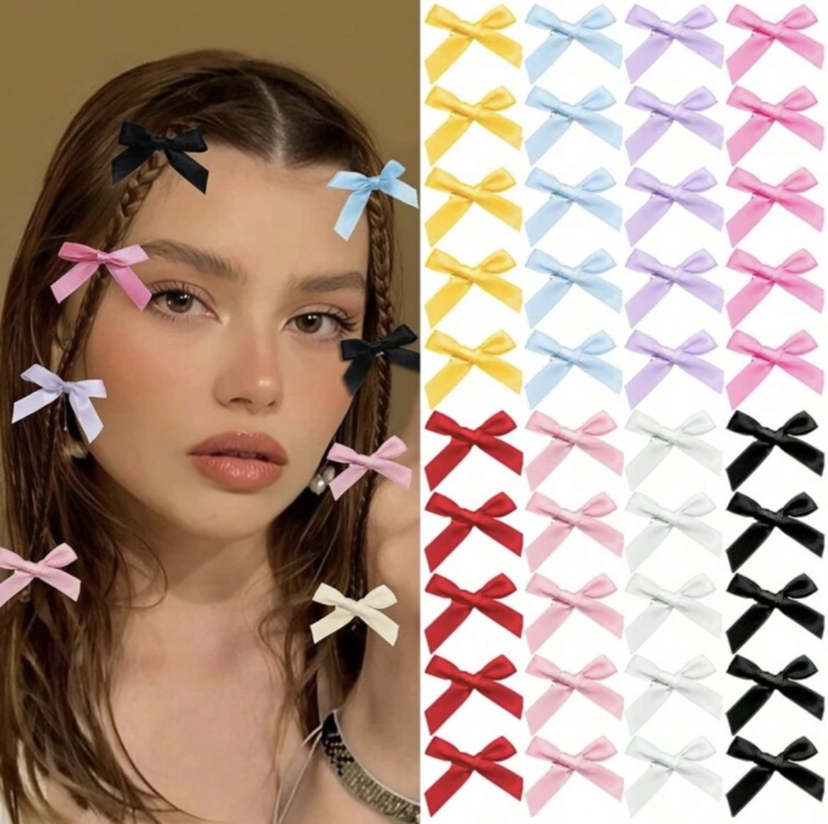 Mini Bow Hair Clip - Satin