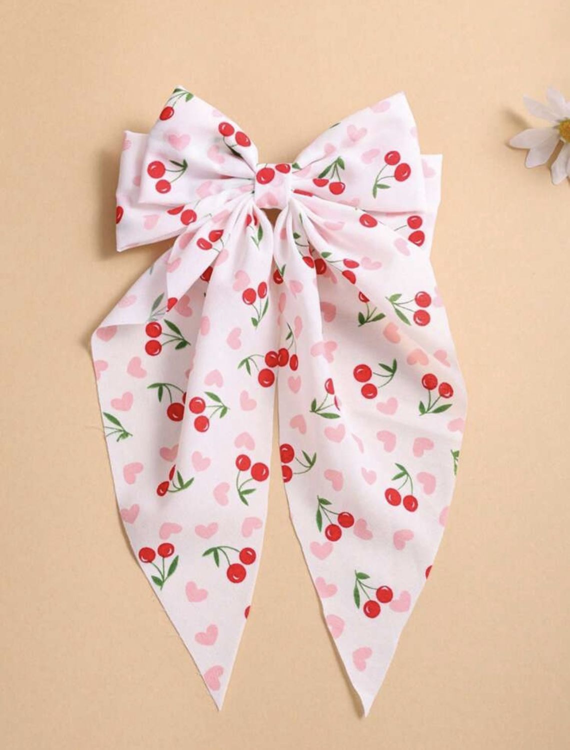 Cute Bow Hair Clip (Cherries)