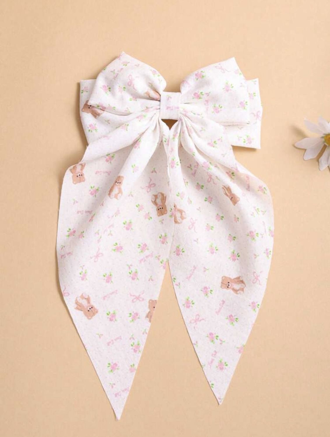 Cute Bow Hair Clip (Bear)