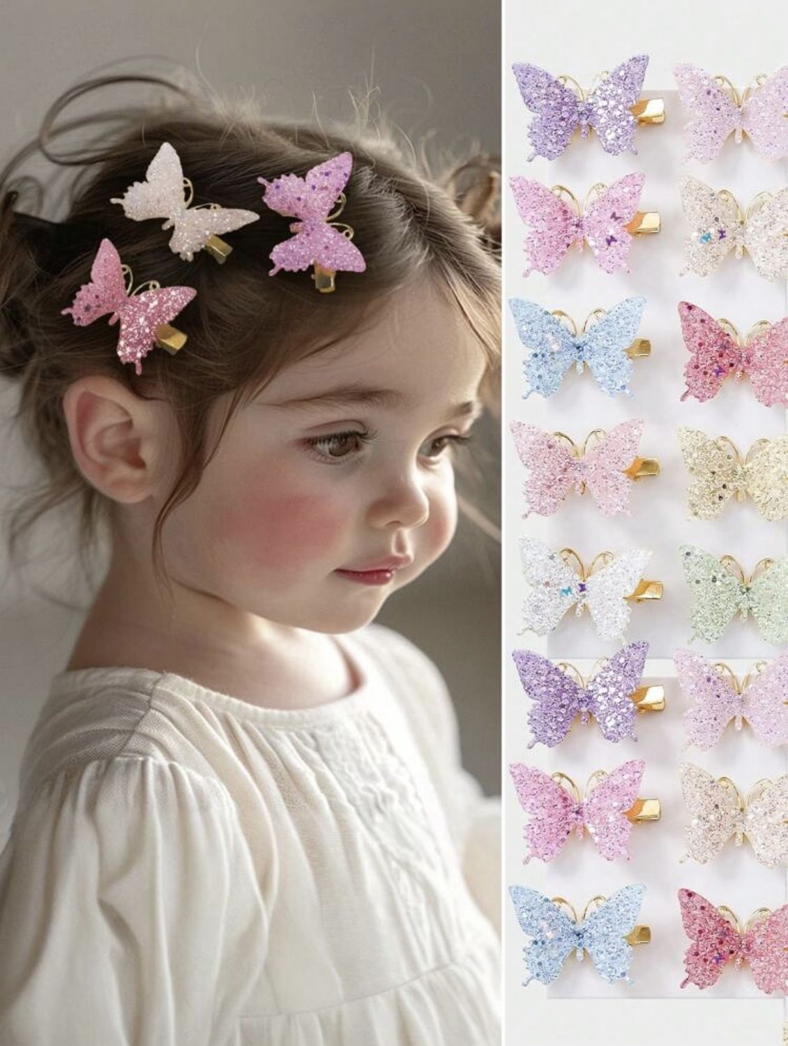 Glitter Butterfly Hair Clip
