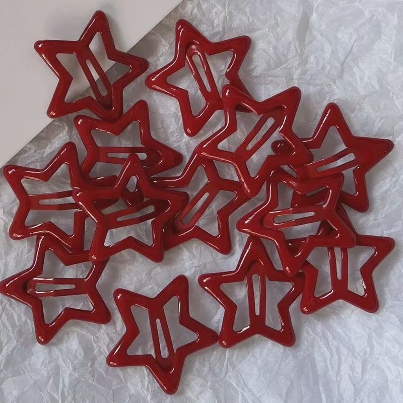 Barrette Star Hair Clip - Wine