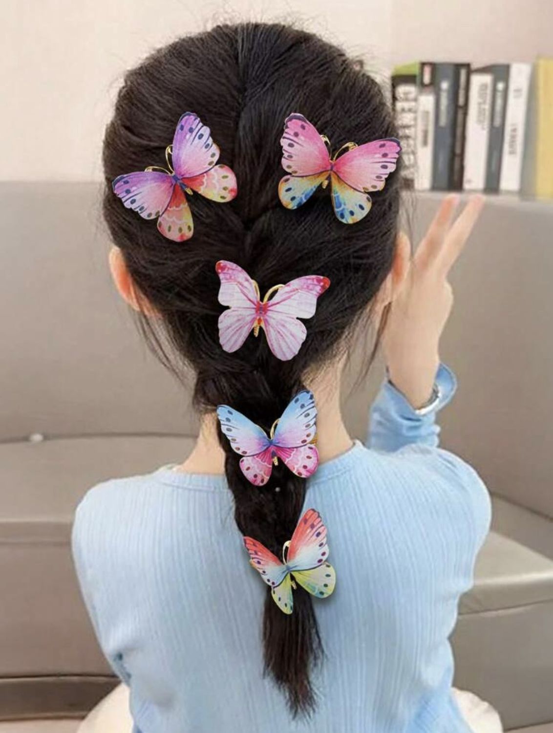 Colorful Fabric Butterfly Clip