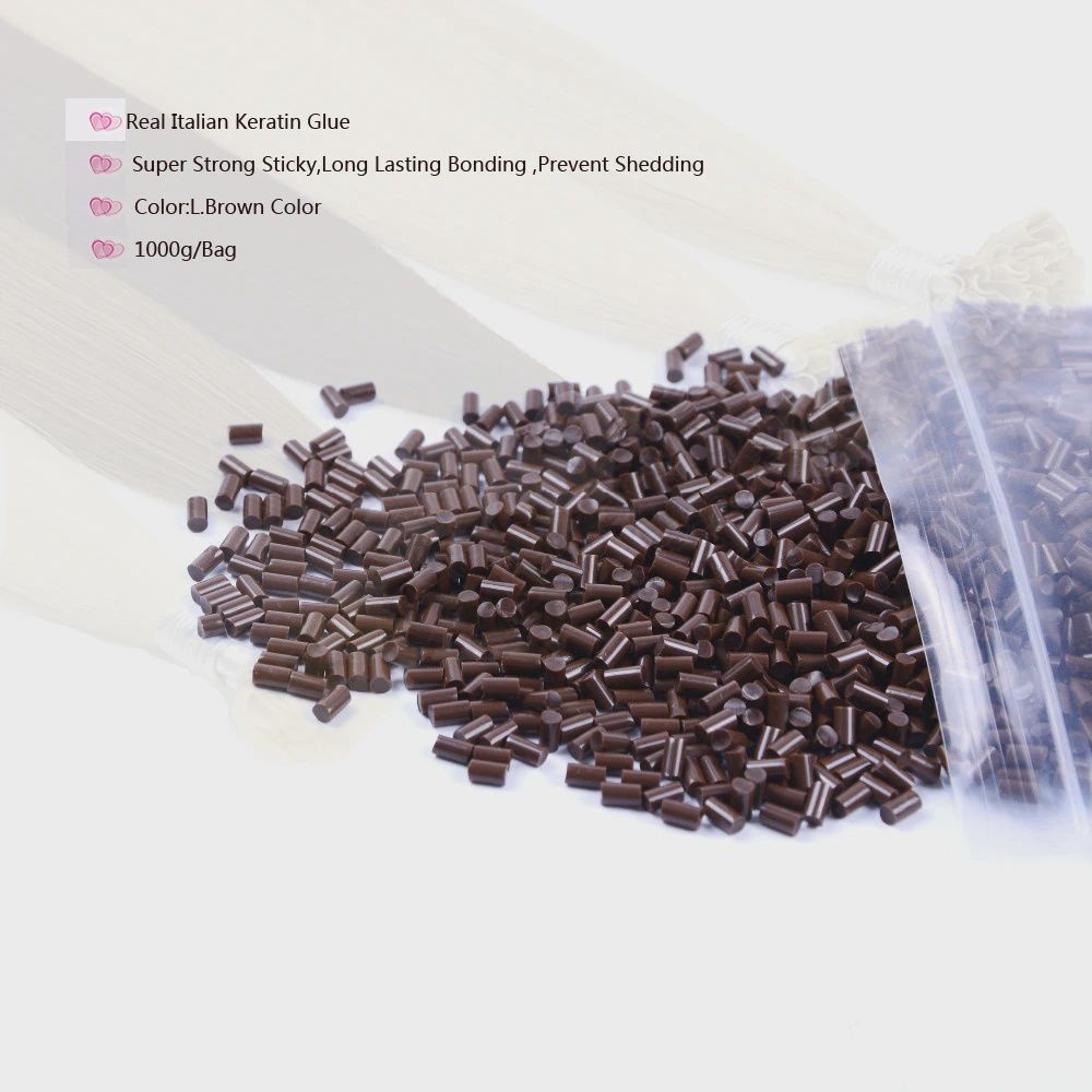 Italian Keratin Glue Grains 100grams - Dark. Brown