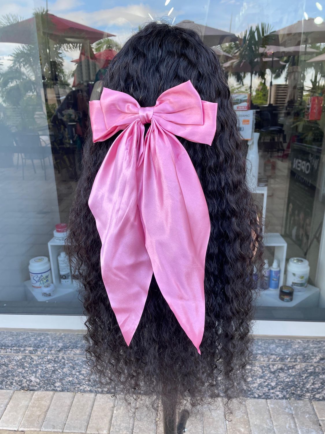 Satin Bow - Pink