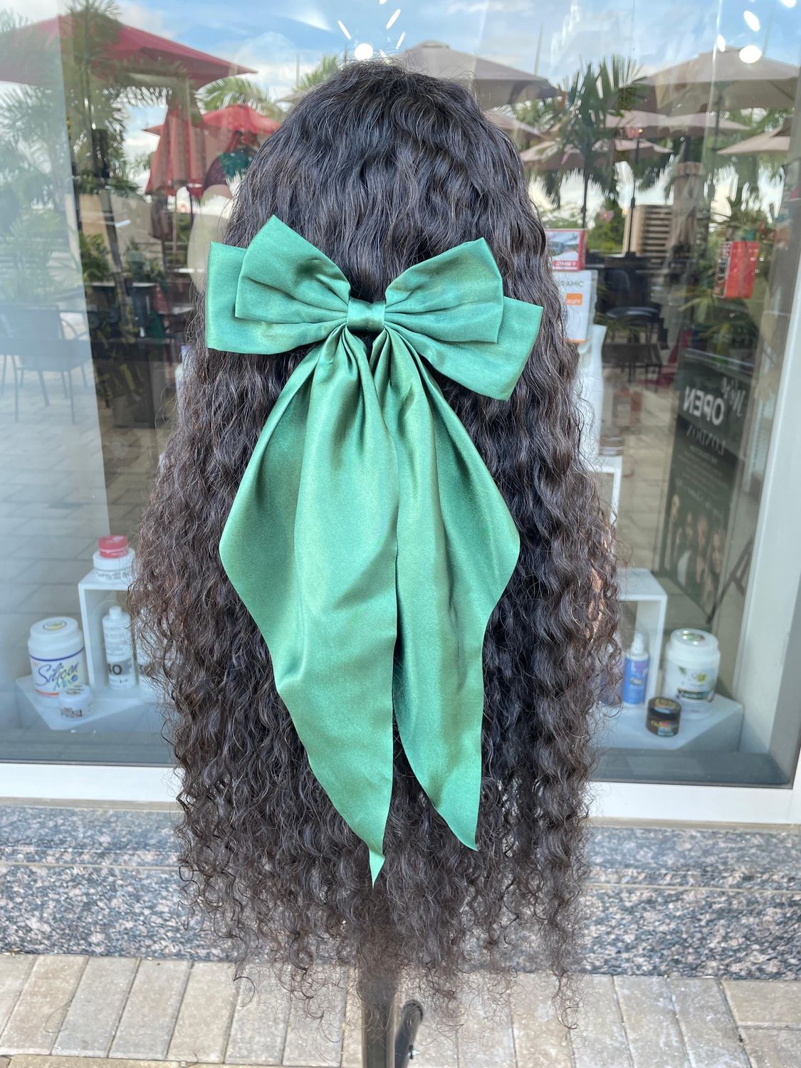 Satin Bow - Sage
