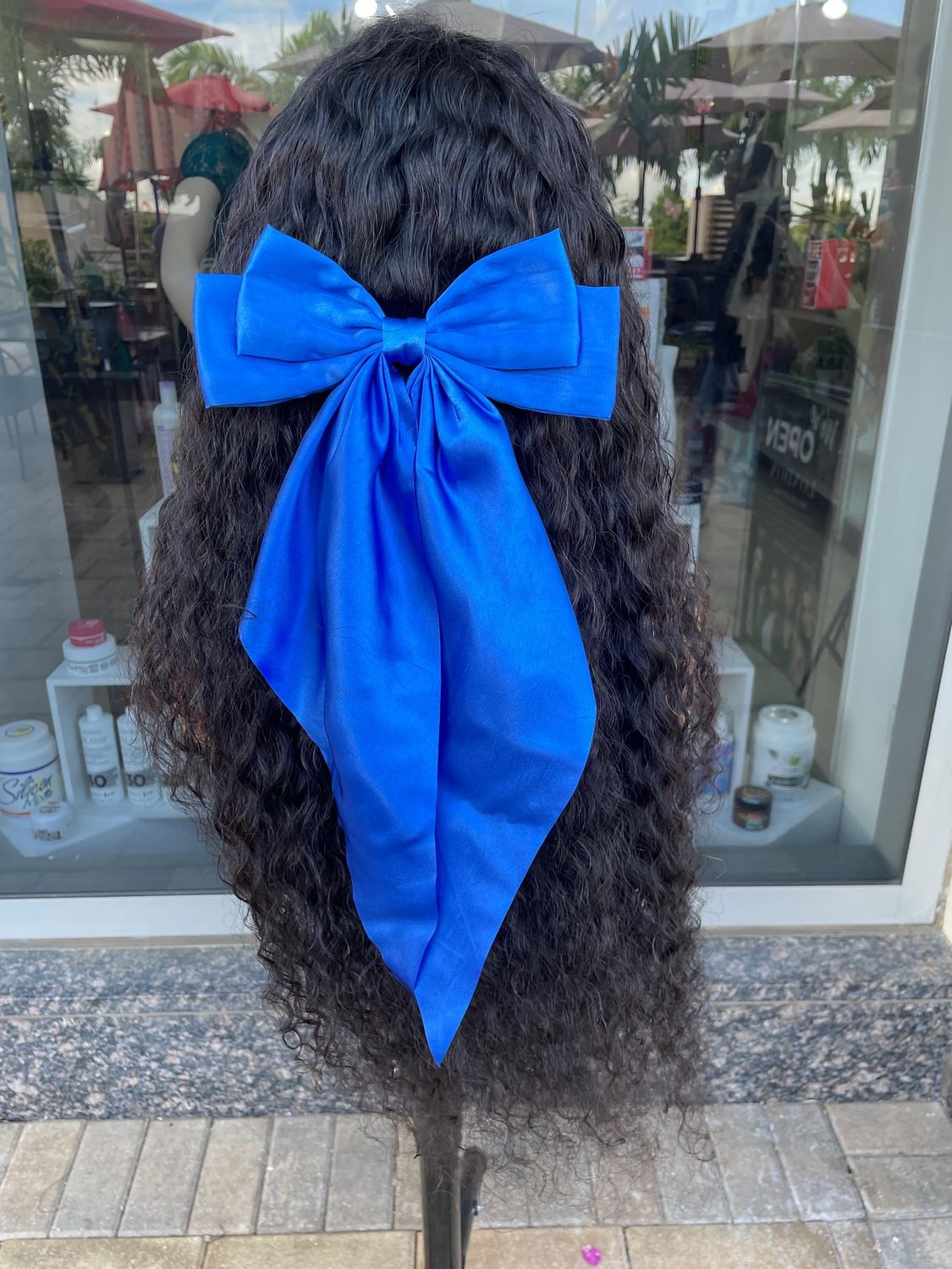Satin Bow - Sapphire