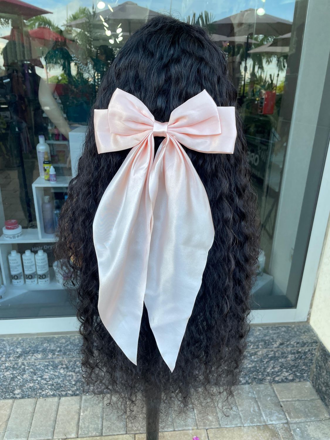 Satin Bow - Soft Pink