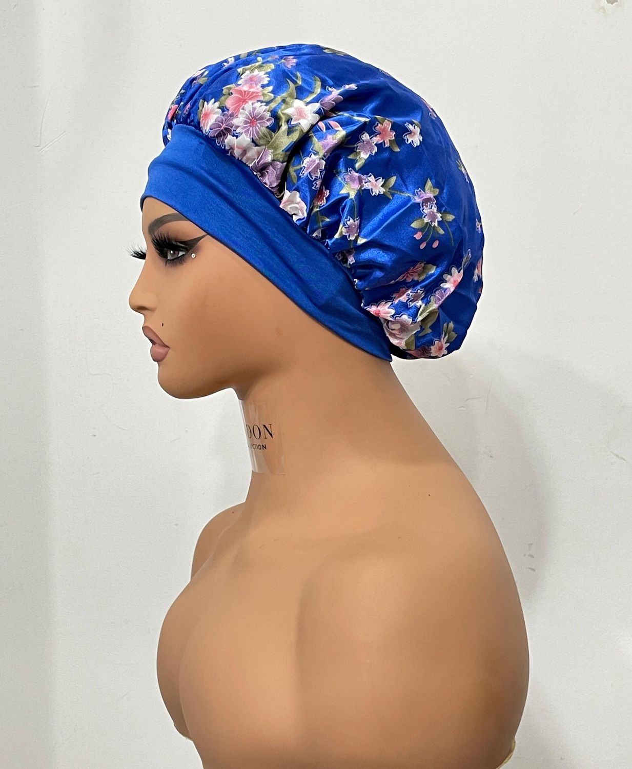 Satin Bonnet - Blue Floral