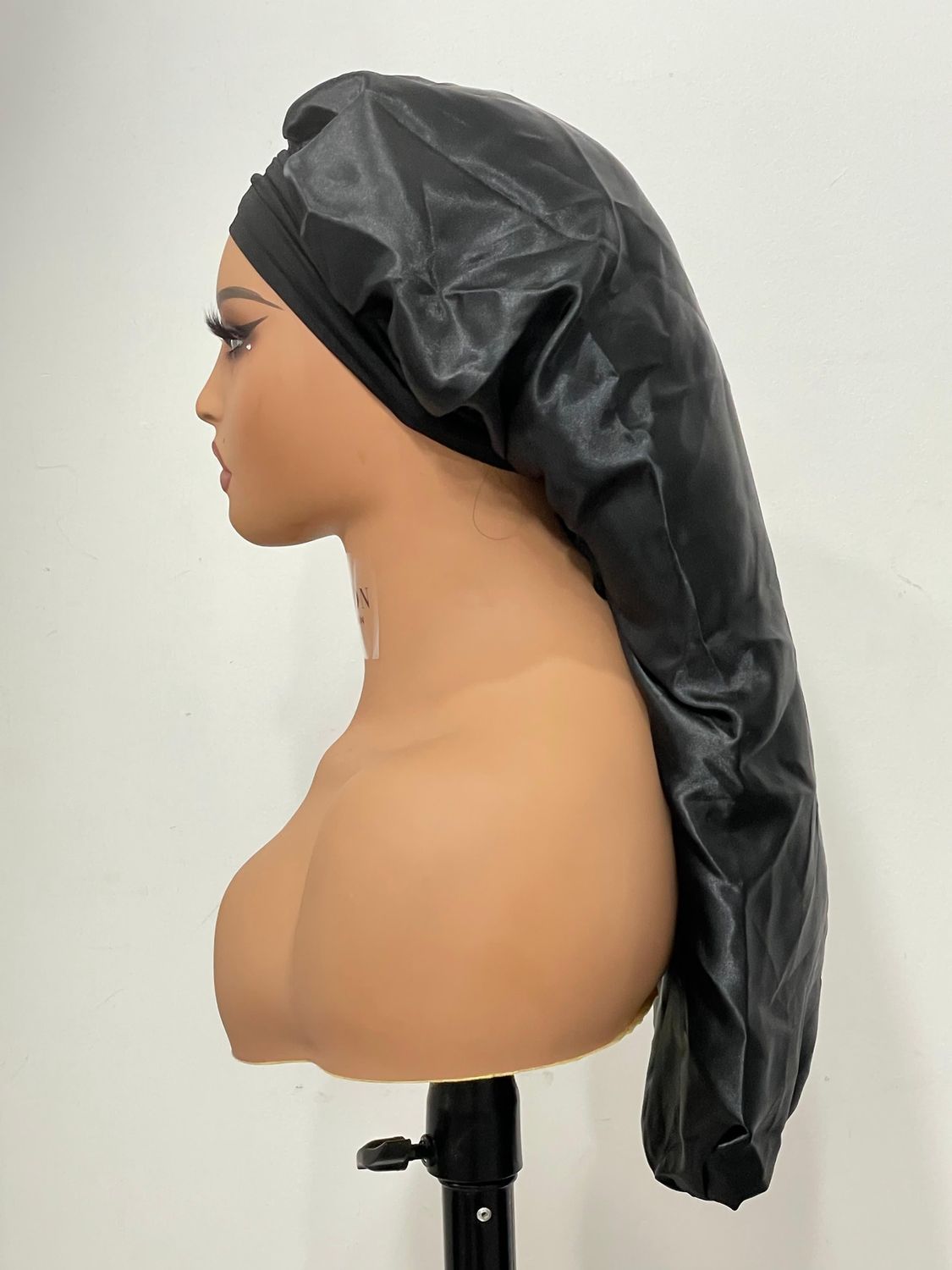 Satin Bonnet (Long) - Black