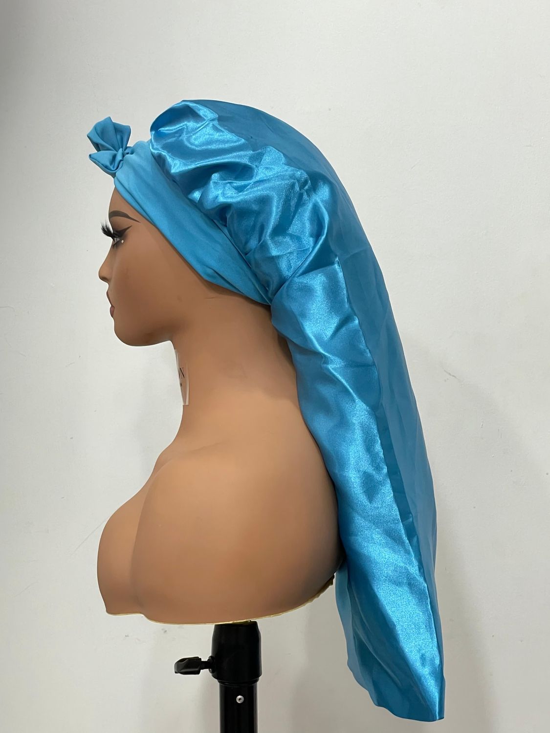 Satin Bonnet (Long) - Lake Blue
