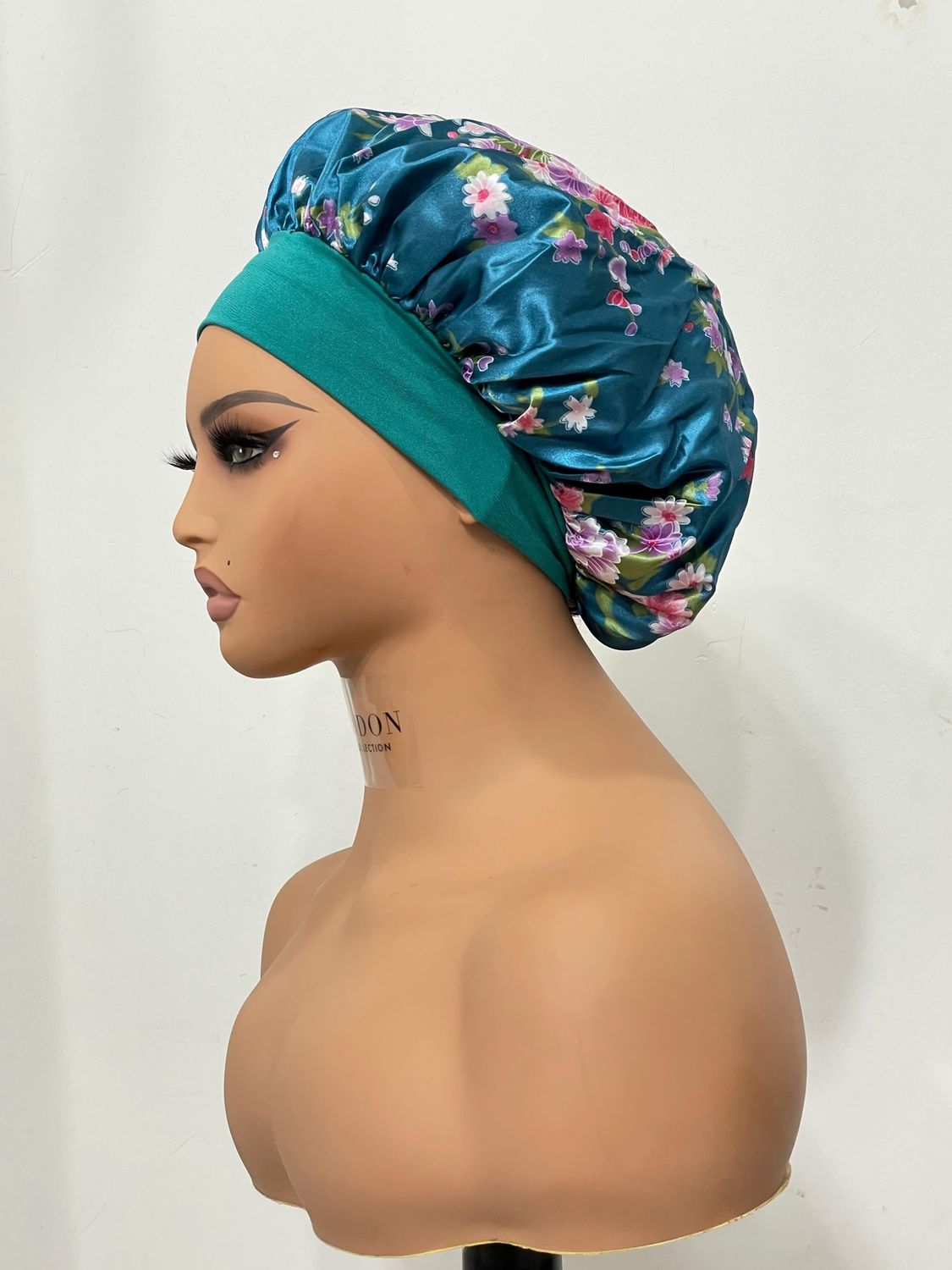 Satin Bonnet - Emerald Floral