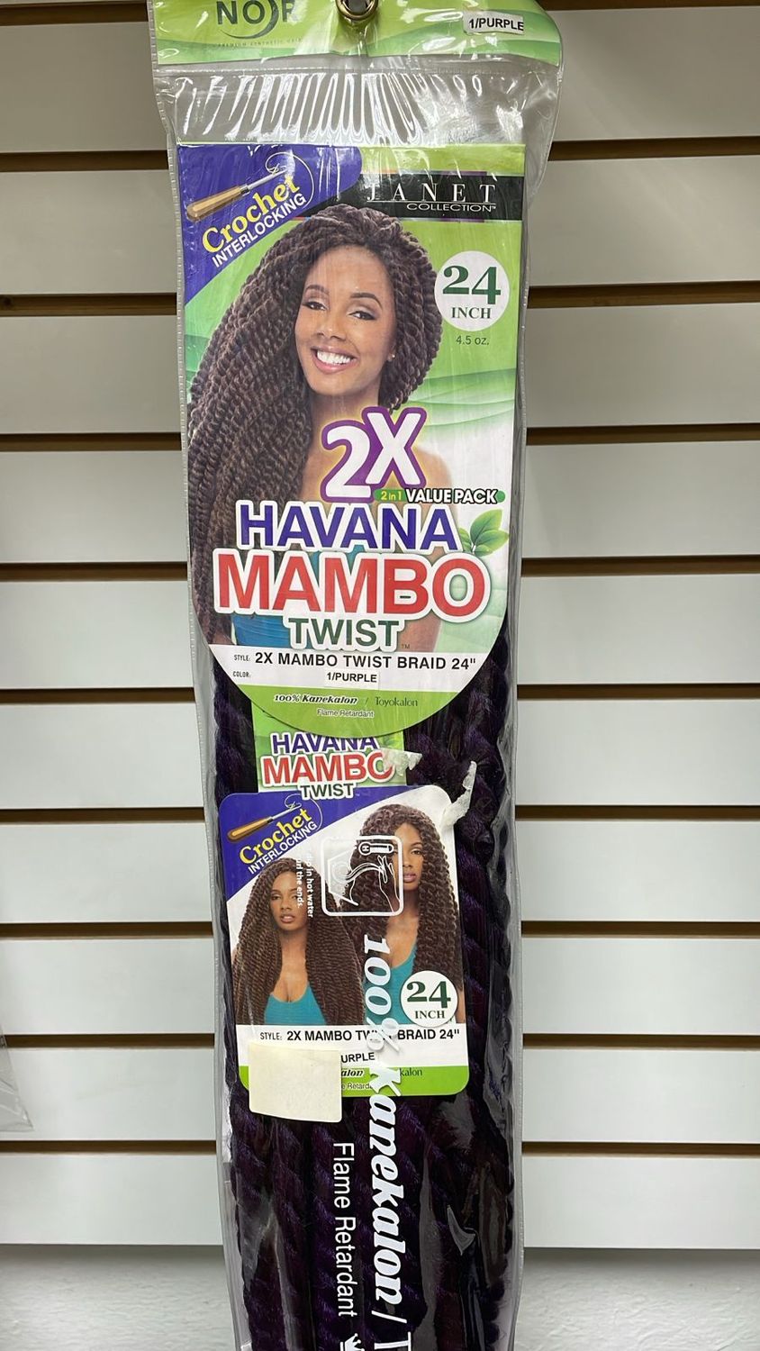 Janet - Havana Mambo Twist 2X Braid 24&quot; - 1/Purple