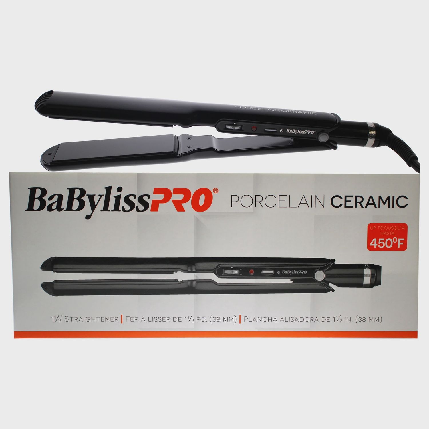 BaBylissPRO Porcelain Ceramic Flat Iron 1.5in