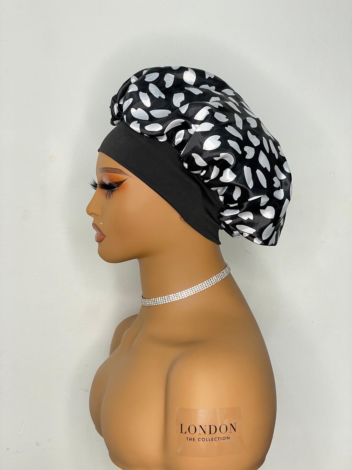 Satin Bonnet - BW Polkadot