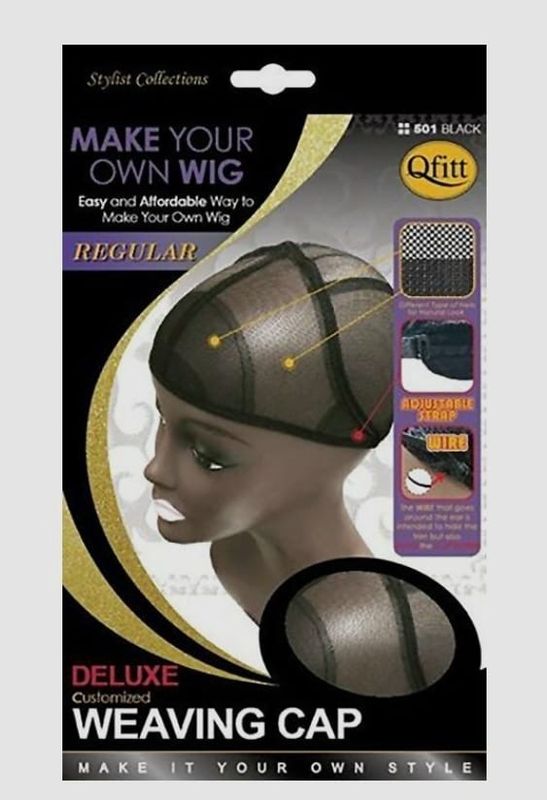 Cap - Qfitt - Wig Making Cap - Black - Regular