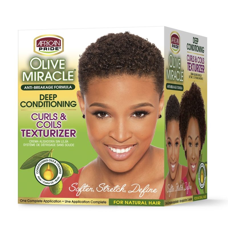 African Pride - Olive Miracle Curls &amp; Coils Texturizer Kit