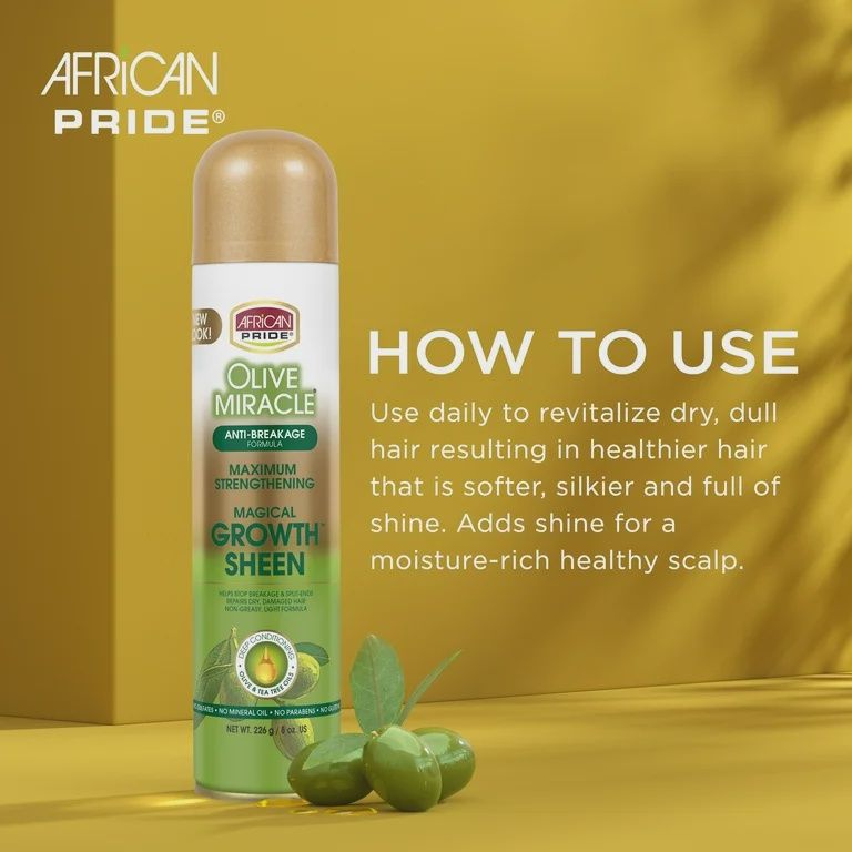African Pride - Olive  Miracle Growth Sheen Spray 8oz