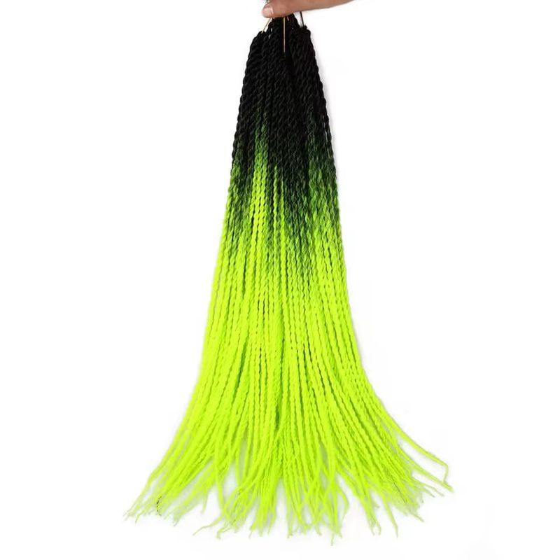 Senegal Twist 22&quot; - #1B/Neon Green