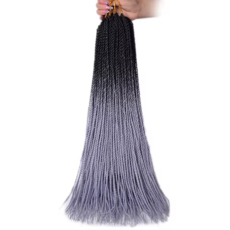Senegal Twist 22&quot; - #1B/Grey