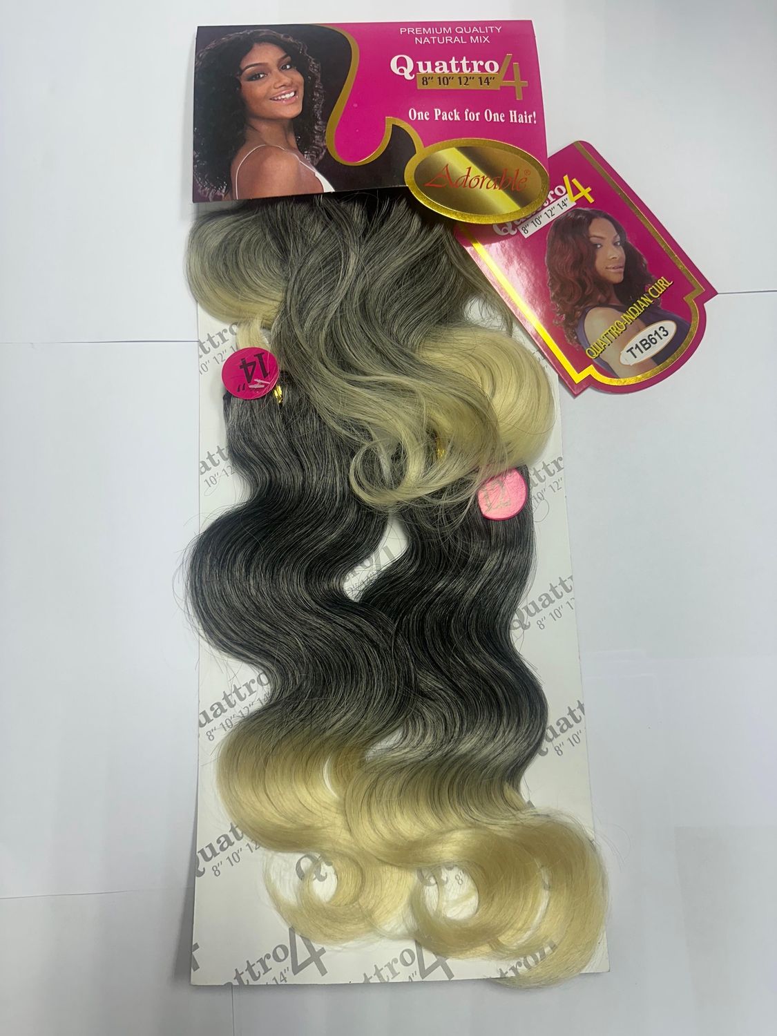 Adorable (Pink) - Indian Curl – (8/10/12/14) - #1B/613