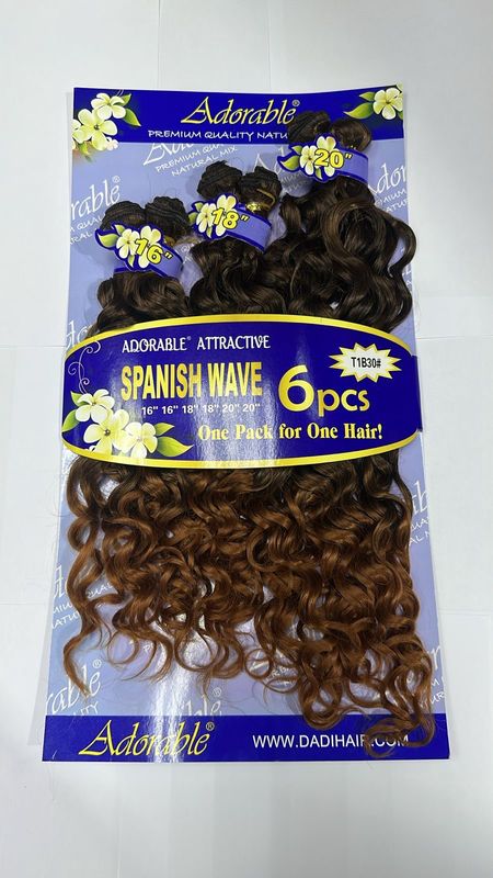 Adorable (Blue) - Water Wave 6pcs – (16/18/20) - #1B/30