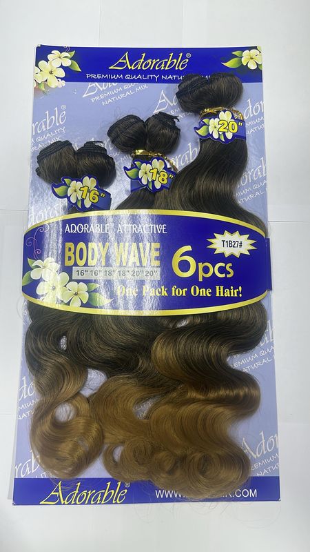 Adorable (Blue) - Body Wave 6pcs – (16/18/20) - #1B/27
