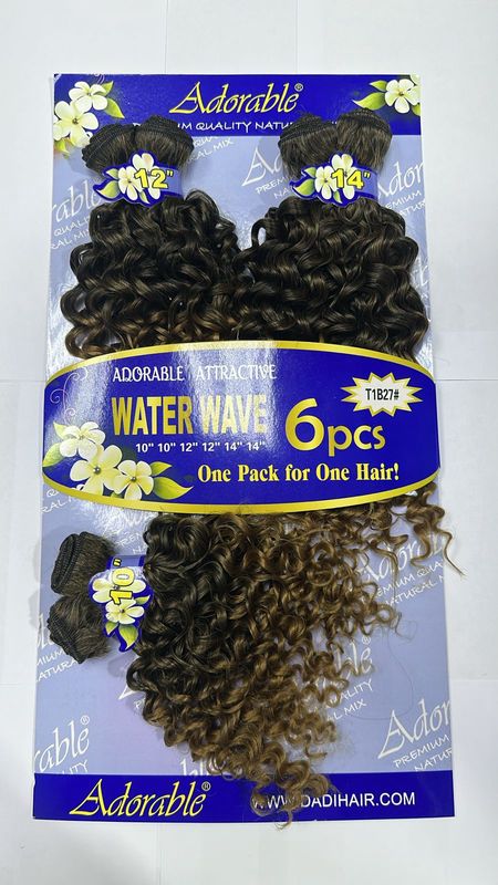Adorable (Blue) - Water Wave 6pcs – (16/18/20) - #1B/27
