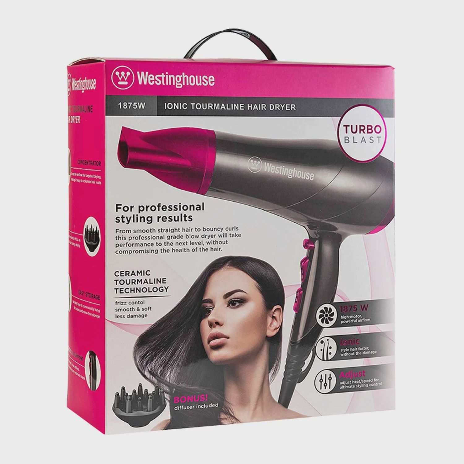 Westinghouse - Ionic Tourmaline Hair Dryer 1875W
