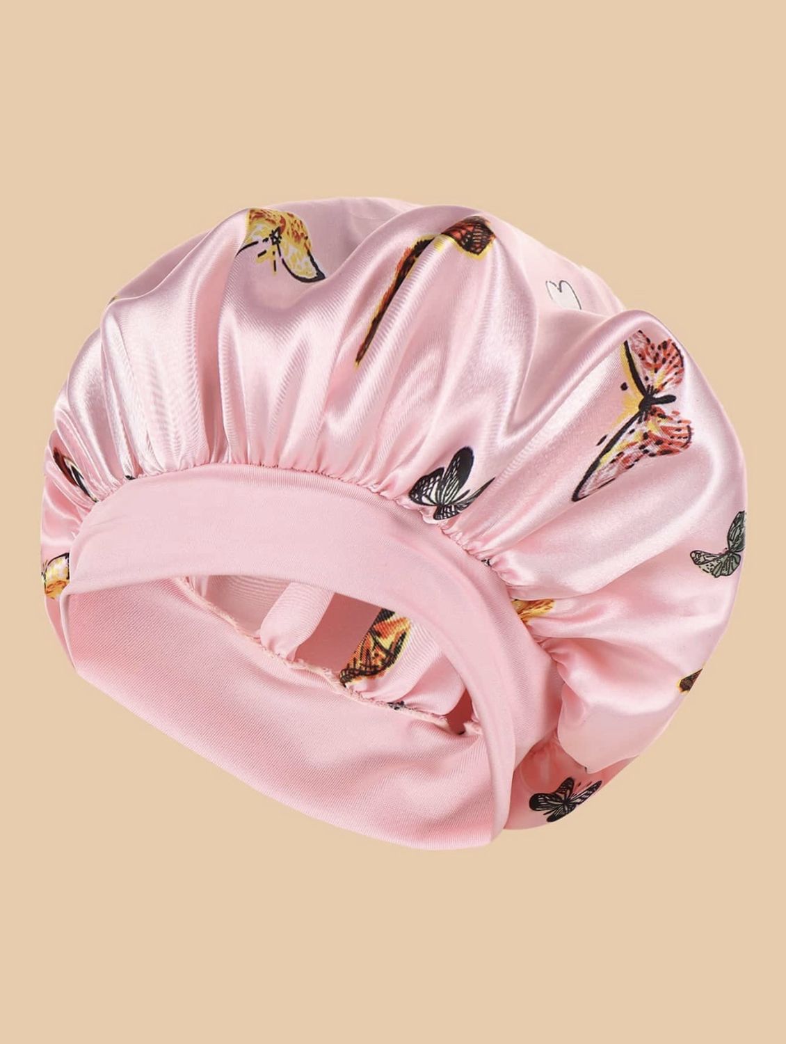 Satin Bonnet - Butterfly - Pink