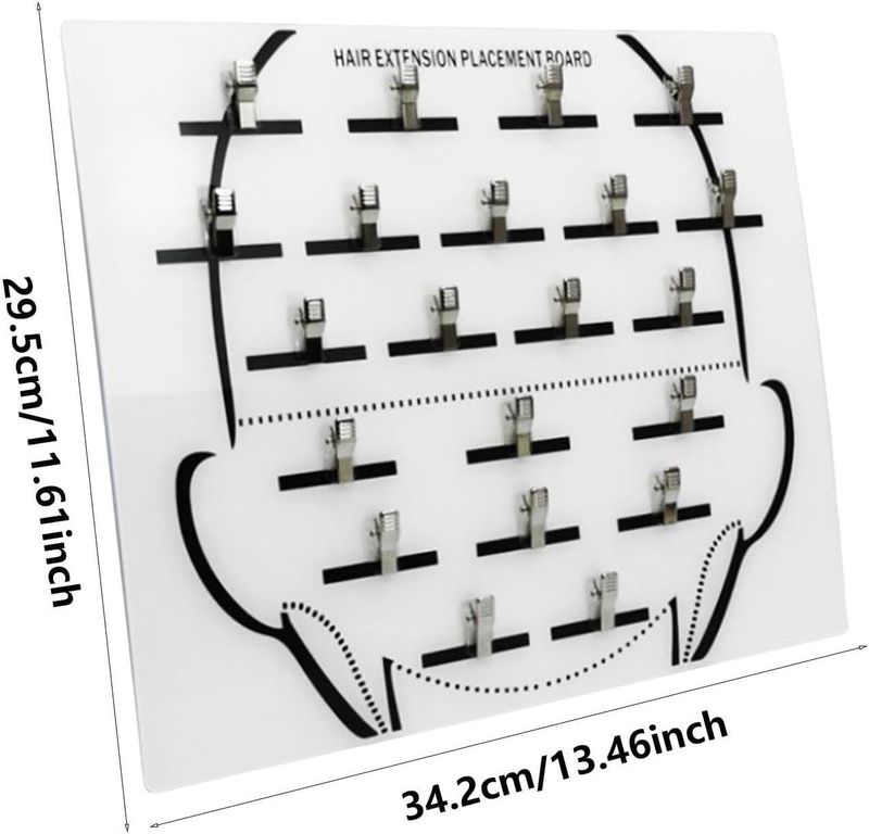 Acrylic Hair Extension Placement Board