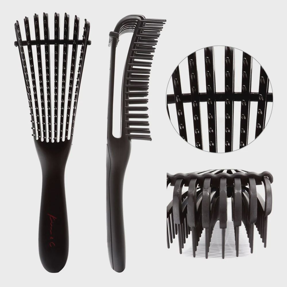 Brush - Detangle - 8 Row - Black