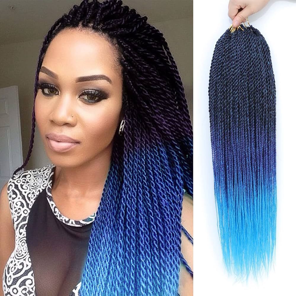 Senegal Twist 22&quot; - #1B/Blue
