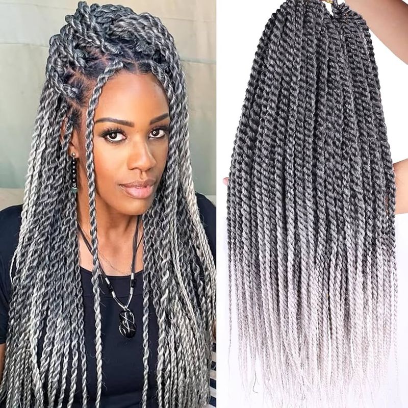 Senegal Twist 22&quot; - #1B/Dark Grey